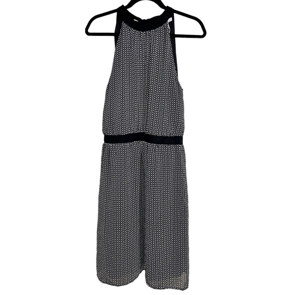 Espirit Women's Halter Dress Black/White Zip Closure Size 12‎